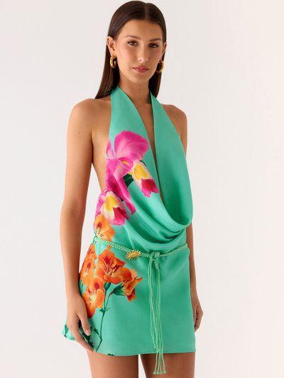 Peppermayo Halia Cowl Mini Dress - Jungle Bloom