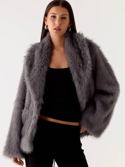 Peppermayo Katiana Faux Fur Jacket - Grey