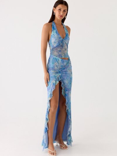Peppermayo Last Sequence Maxi Dress - Aqua Paisley
