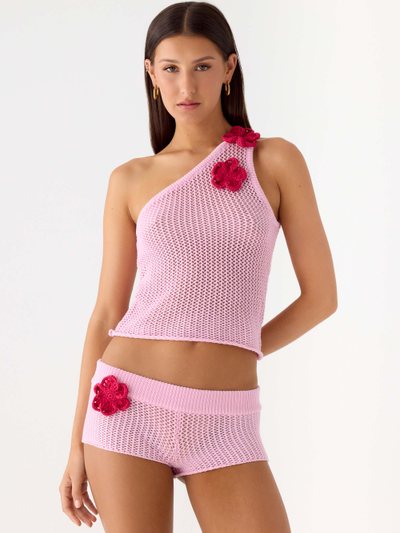 Peppermayo Sunray Shine Crochet Top - Pink