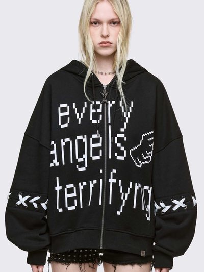 Mingalondon Terrifying Angels Zip Up Hoodie