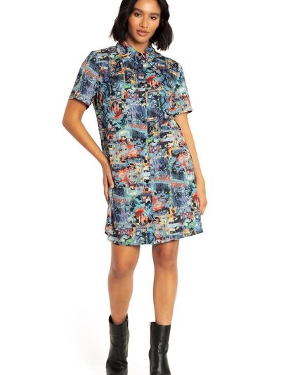 Blackmilkclothing Gotham Villains Button Up Shirt Dress