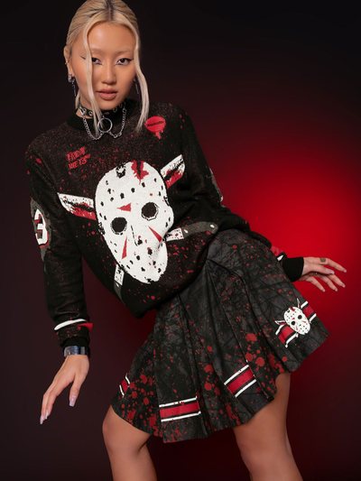 Blackmilkclothing Jason Voorhees Pleat Mini Skirt
