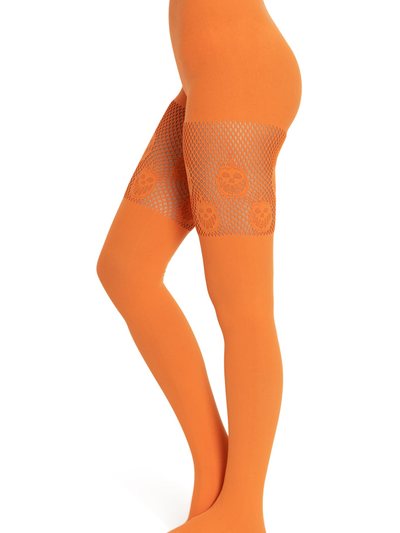 Blackmilkclothing Pumpkin Orange Suspender Hosiery