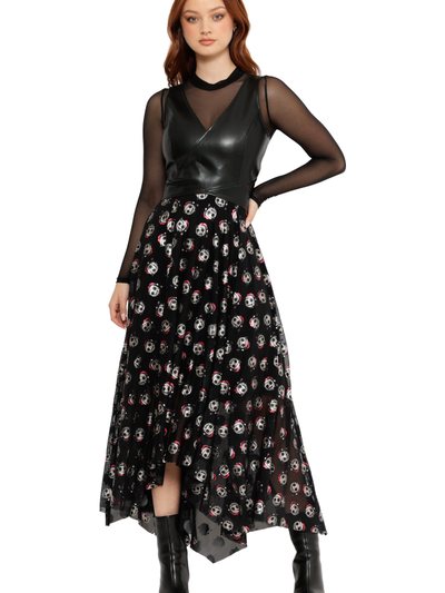 Blackmilkclothing Route 666 Santa Claws Handkerchief Maxi Dress