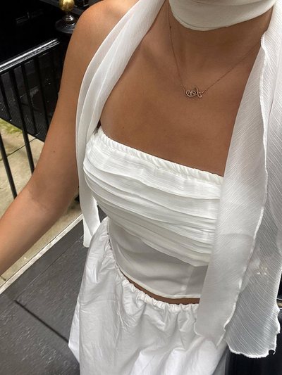 12thtribe Mallorca White Strapless Top