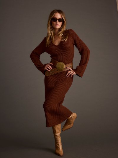 12thtribe Nolita Cinnamon Midi Sweater Dress