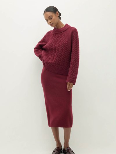 Nakedcashmere BAILEY CABLEKNIT MOCK NECK