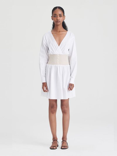 Naadam Cotton Cashmere Mixed Media Mini Dress