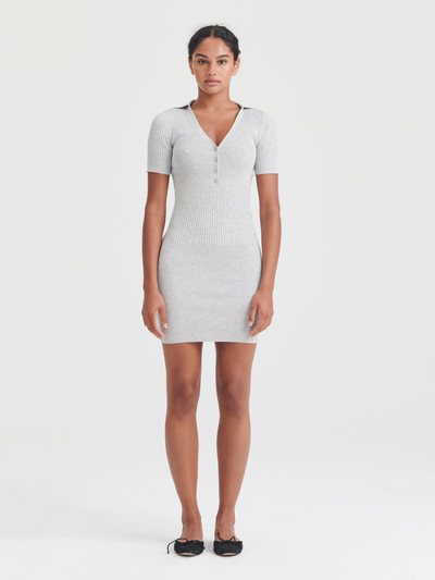 Naadam Silk Cashmere Polo Mini Dress
