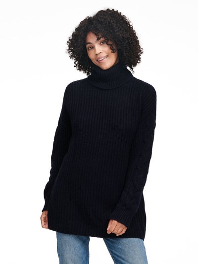 Naadam Cable Knit Sleeve Turtleneck
