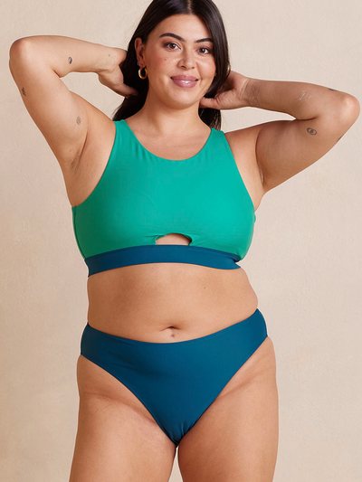 Summersalt The High Leg Mid Rise Bikini Bottom - Seaweed