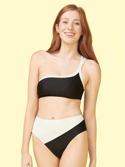 Summersalt The Diagonal High Leg High Rise - Sea Urchin & White Sand