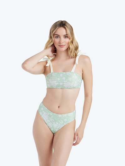 Summersalt The Limited-Edition High Leg Mid Rise Bikini Bottom - Vintage Floral in Ivy