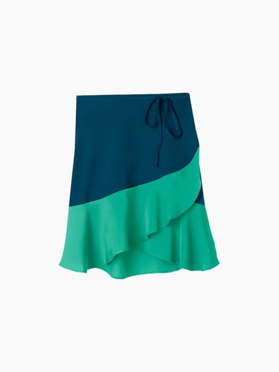 Summersalt The Short Beach to Brunch Wrap Skirt - Seaglass & Seaweed