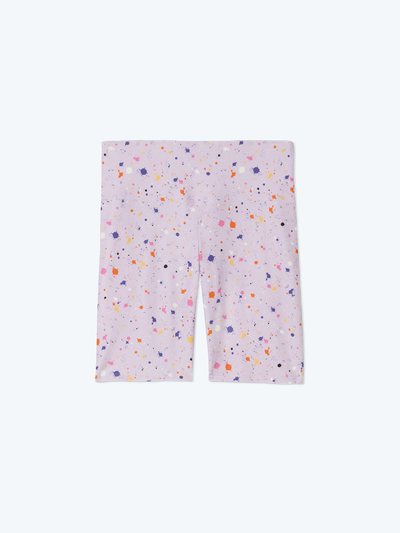 Summersalt The Do-It-All High Rise Biker Shorts - Paint Splatter in Lilac