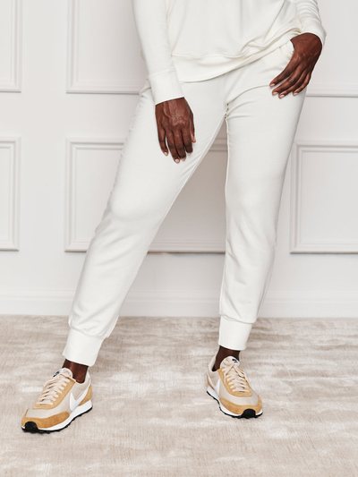 Summersalt The Softest French Terry Jogger - White Sand