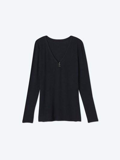 Summersalt The Softest Ribbed Long Sleeve Henley - Sea Urchin