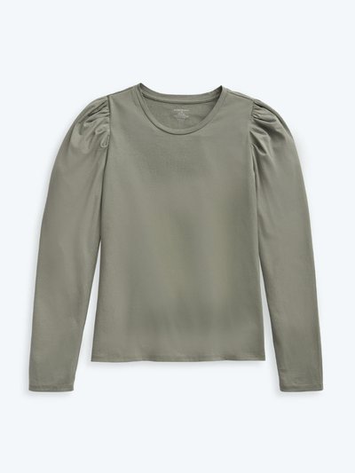 Summersalt The Luxe Pima Long-Sleeve Statement Tee - Agave