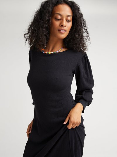 Andieswim Womens Cloud Weave Maxi Dress - Cloud Weave Knit - Black