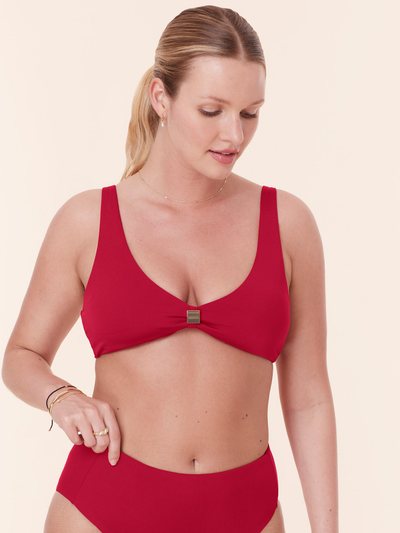 Andieswim The Dalia Bikini Top - Eco Nylon - Garnet
