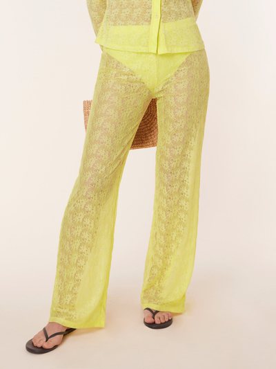 Andieswim The Suva Pant - Floral Lace - Limeade