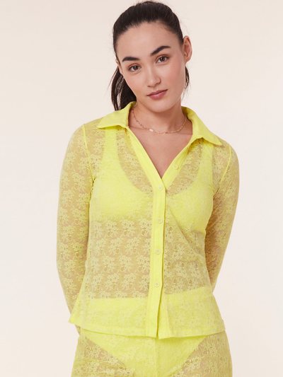 Andieswim The Suva Top - Floral Lace - Limeade