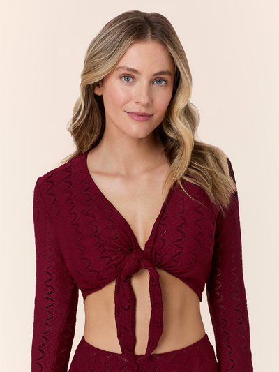 Andieswim The Crete Jacket - Scallop Crochet - Syrah