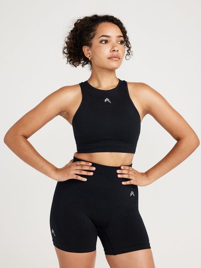 Oneractive Classic Seamless Crop Top | Black Marl
