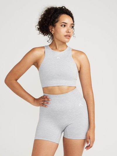 Oneractive Classic Seamless Crop Top | Grey Marl