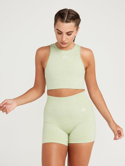 Oneractive Classic Seamless Crop Top | Pistacchio Marl