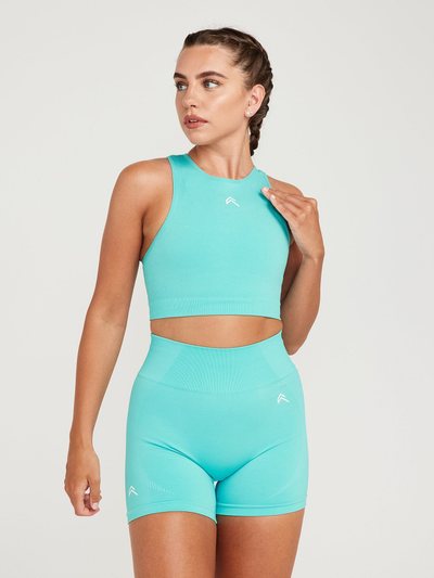 Oneractive Classic Seamless Crop Top | Lagoon Marl