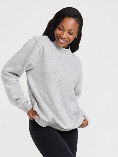 Oneractive Classic Lounge Oversized Crew Neck | Silver Marl