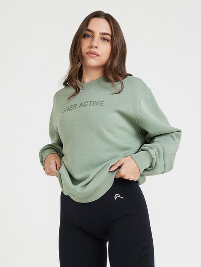 Oneractive Classic Lounge Oversized Crew Neck | Sage