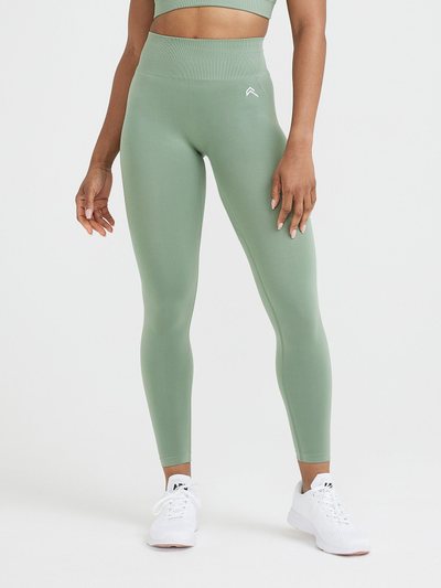 Oneractive EffortlessLift™ Seamless Leggings with White Logo | Sage