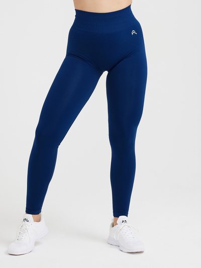 Oneractive EffortlessLift™ Seamless Leggings with White Logo | Midnight