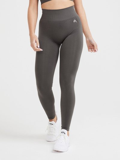Oneractive EffortlessLift™ Seamless Leggings with White Logo | Deep Taupe