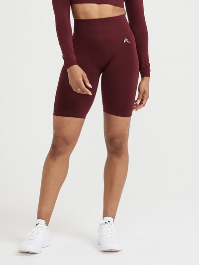Oneractive EffortlessLift™ Seamless Cycling Shorts with White Logo | Rosewood