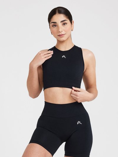 Oneractive Classic Seamless 2.0 Crop Top | Black Marl