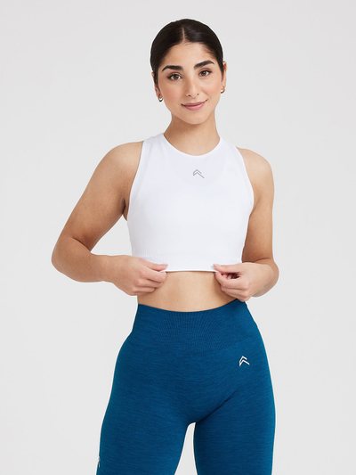 Oneractive Classic Seamless 2.0 Crop Top | White