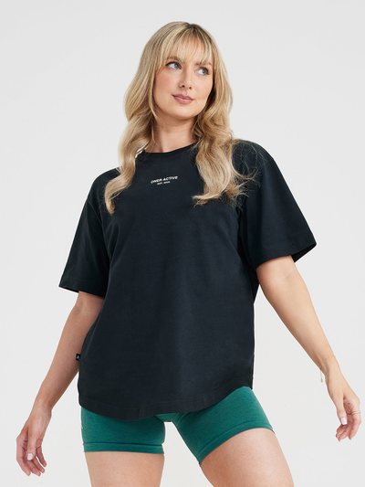 Oneractive Graphic Oversized Short Sleeve Tee | Washed Black