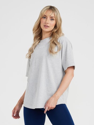 Oneractive Graphic Oversized Short Sleeve Tee | Silver Marl