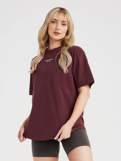 Oneractive Graphic Oversized Short Sleeve Tee | Washed Rosewood