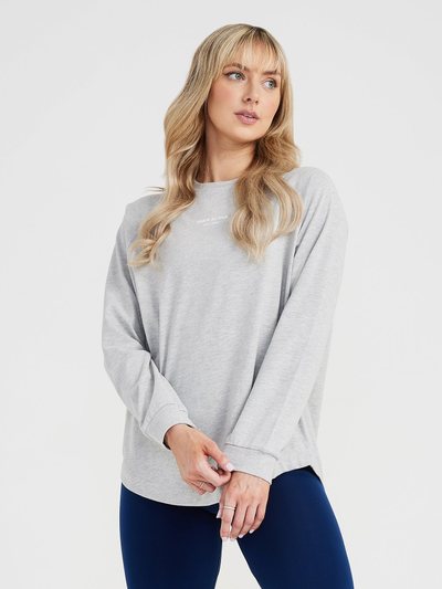 Oneractive Graphic Oversized Long Sleeve Tee | Silver Marl