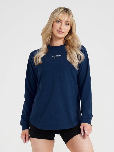 Oneractive Graphic Oversized Long Sleeve Tee | Washed Midnight