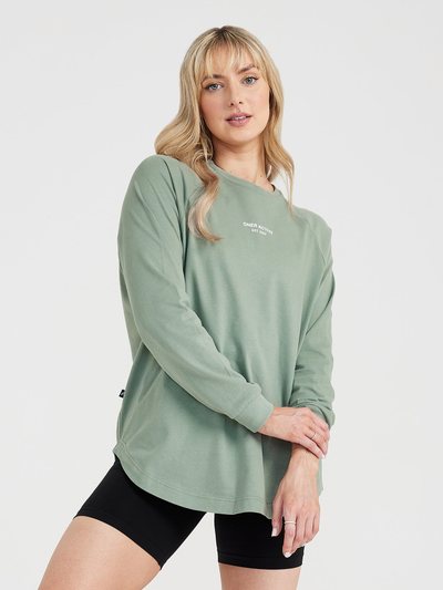 Oneractive Graphic Oversized Long Sleeve Tee | Washed Sage