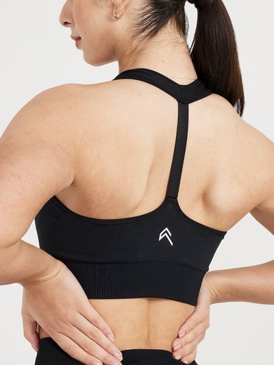 Oneractive Classic Seamless 2.0 V Neck Bralette | Black Marl