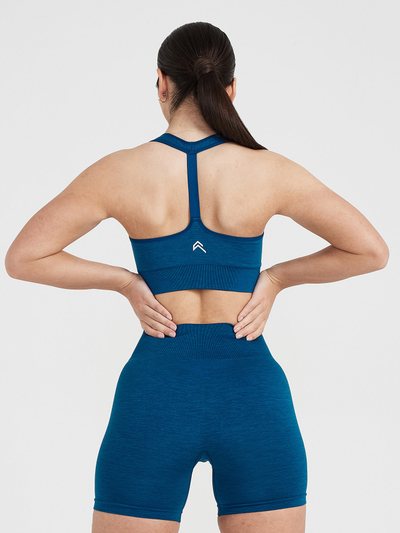 Oneractive Classic Seamless 2.0 V Neck Bralette| Petrol Blue Marl