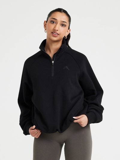 Oneractive Classic Lounge 1/2 Zip Sweatshirt | Black