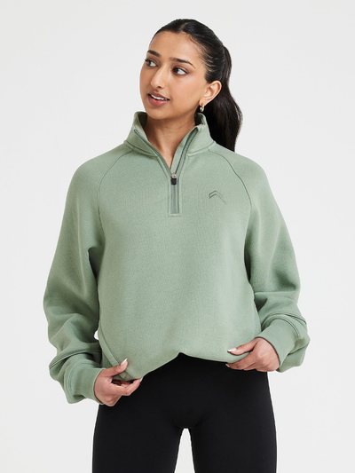 Oneractive Classic Lounge 1/2 Zip Sweatshirt | Sage
